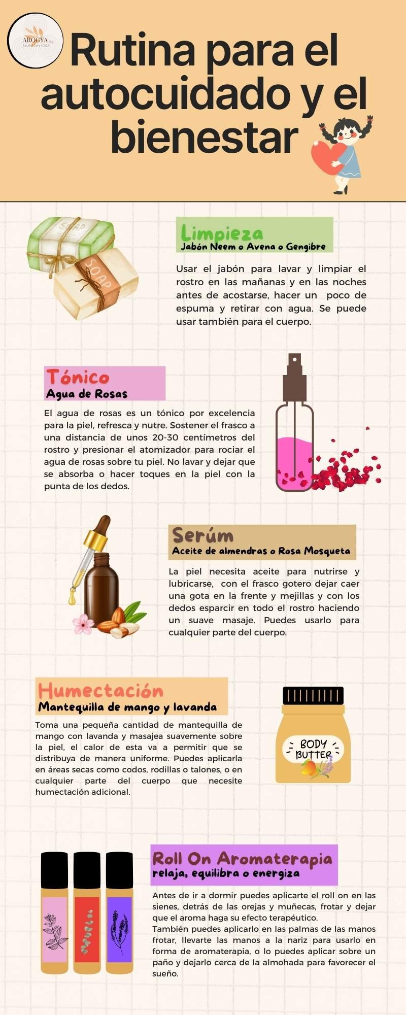 Rutina para el autocuidado y el bienestar